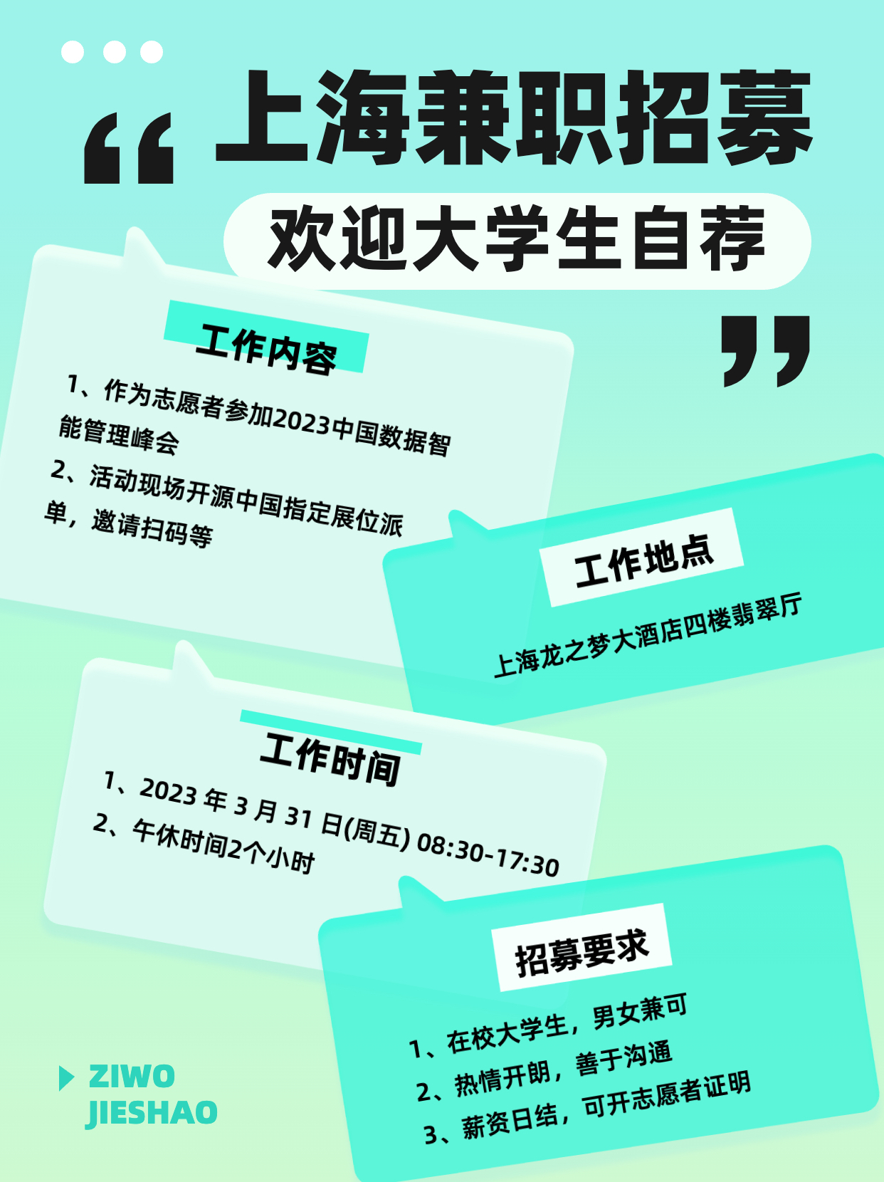 上海最新兼职招聘信息总览